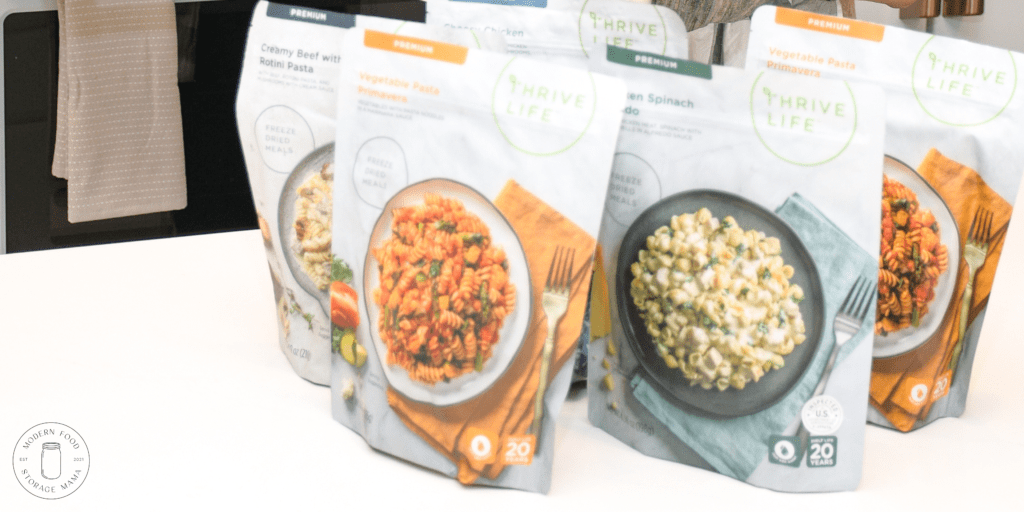 freeze dried food storage meals for emergency food storage