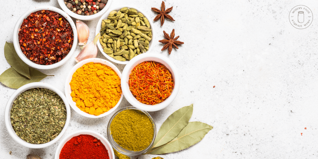 herbs and spices for cooking and food storage 
