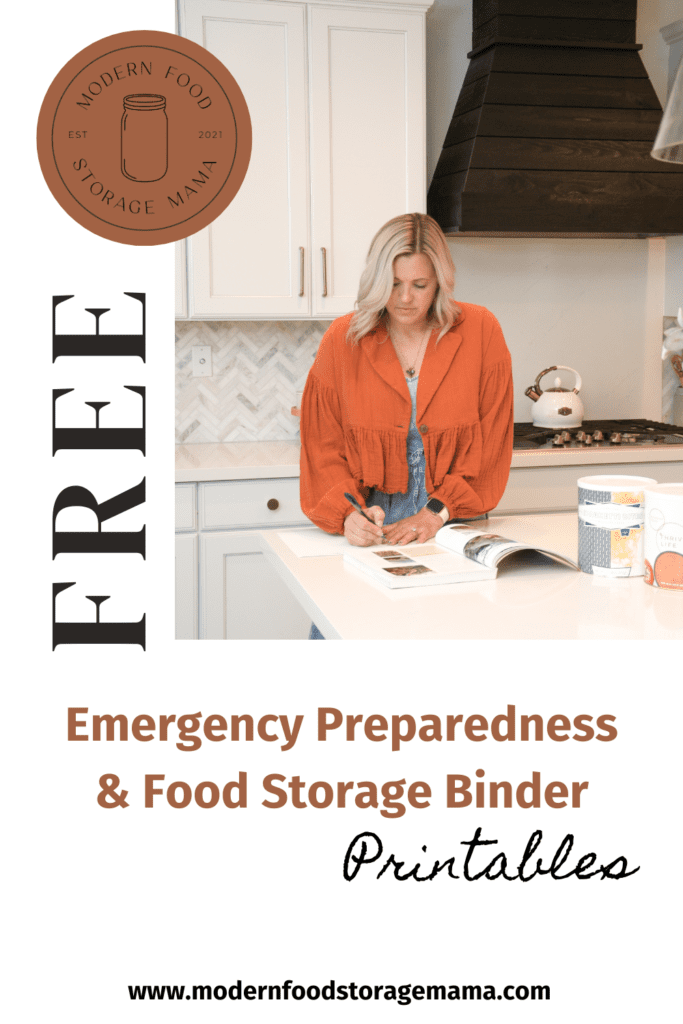Emergency preparedness and food storage binder, free printables!